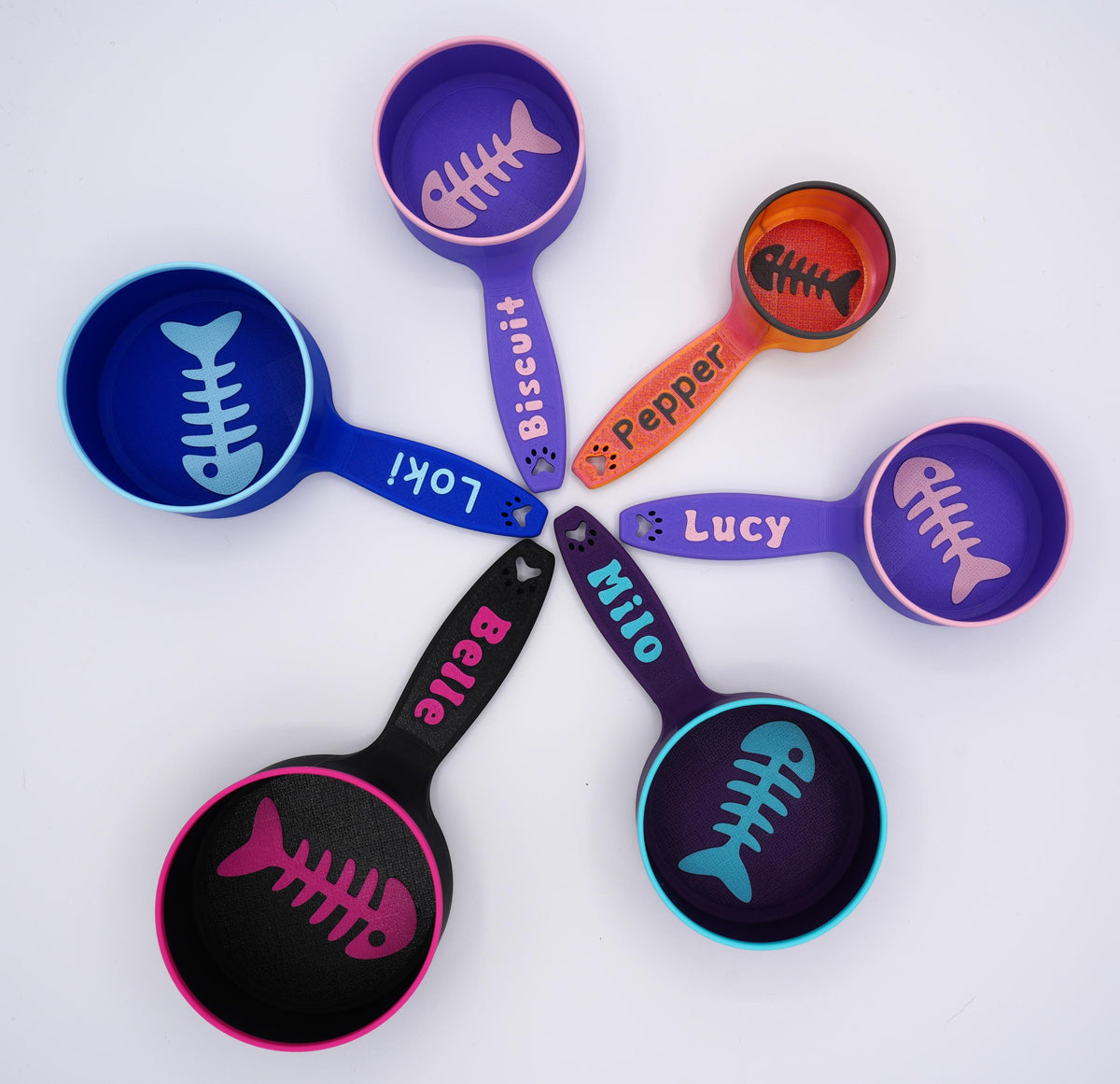 Personalized Cat Food Scoop with Custom Name
