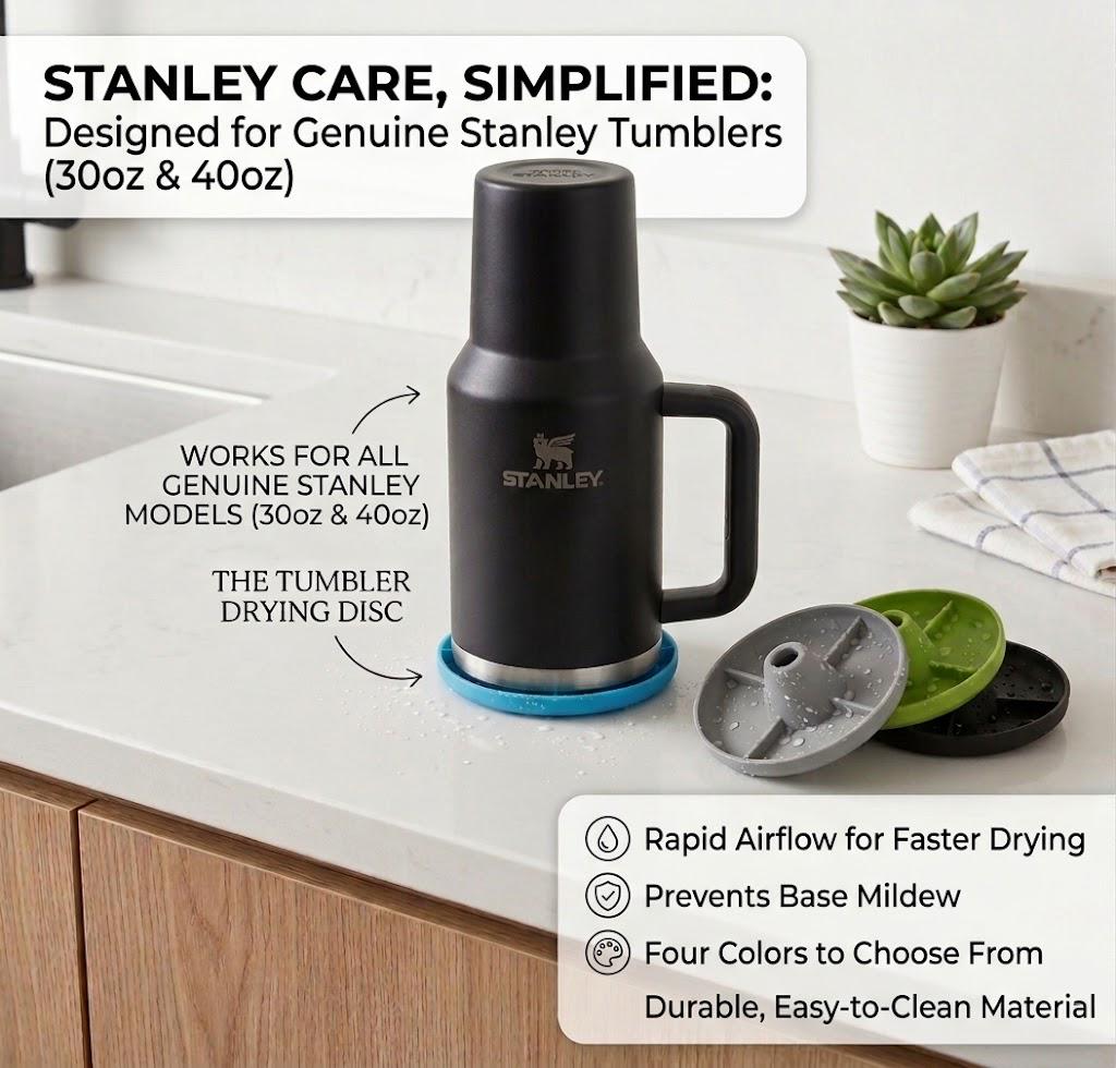 Tumbler Drying Rack - 3D Printed Cup Air Dry Stand - Fits Stanley Quencher 30 oz 40 oz, Owala, Brumate - The Pixie Print