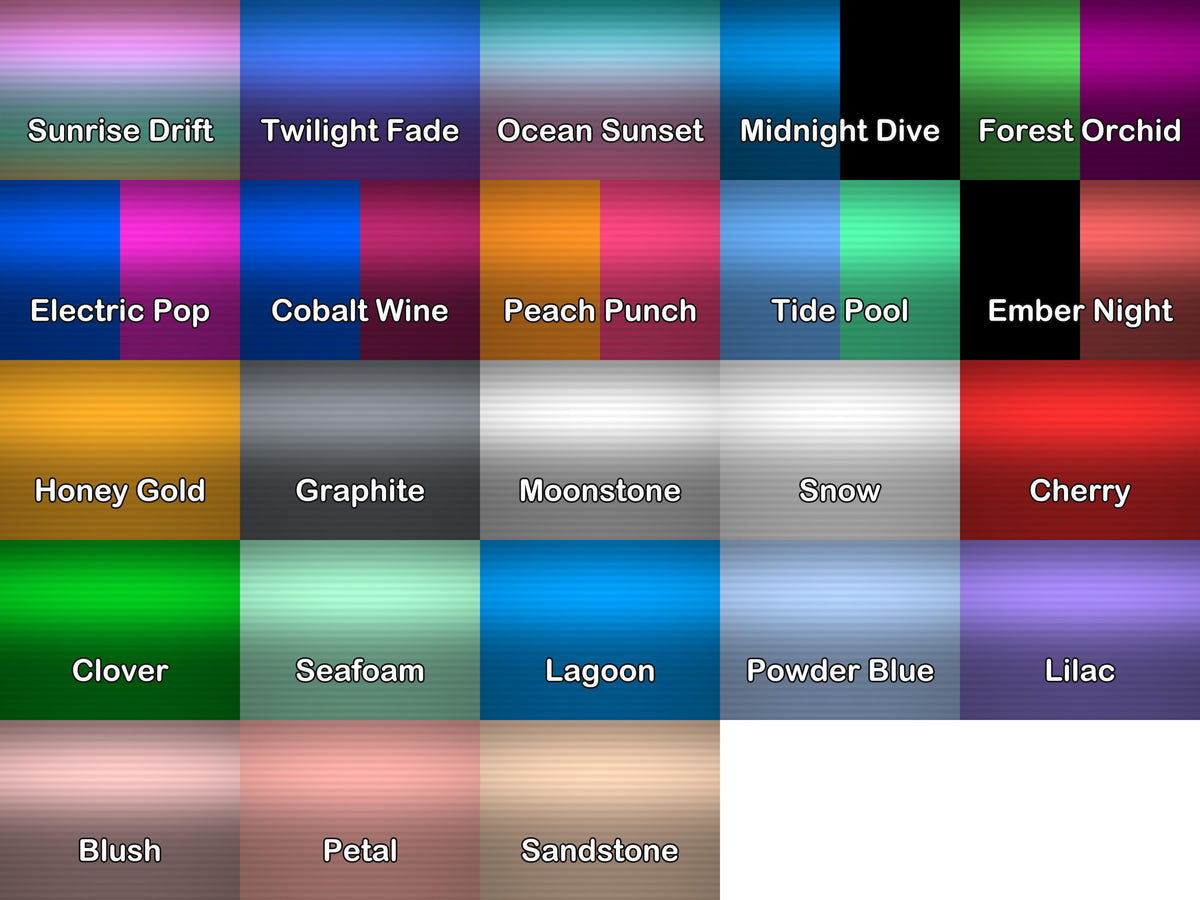 Silk color chart: all 23 ring colors