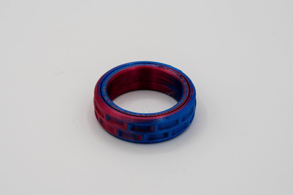 Fidget Ring - 3D Printed Spinner Ring - 16 Textures - 23 Colors - US Sizes 4 to 15 - The Pixie Print Shop