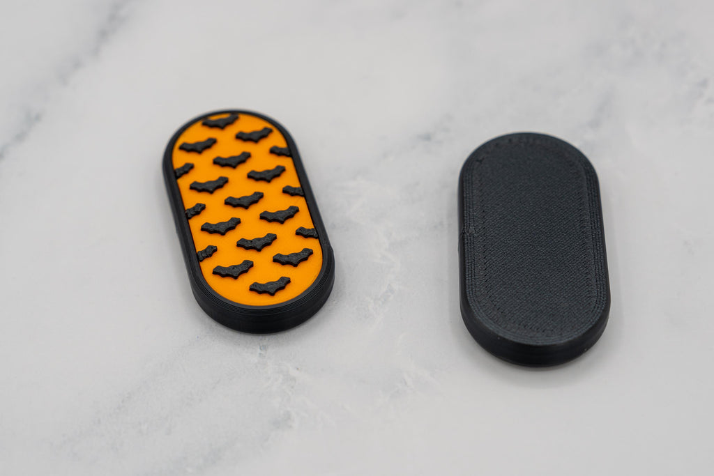Halloween Fidget Slider, Orange Bat Magnetic Fidget Toy, Clicky or Silent, 3D Printed Spooky Desk Toy, Boo Basket Filler