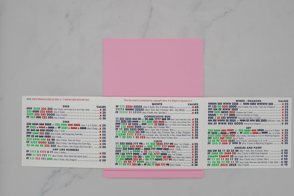 Personalized Mahjong Card Holder, Under Mat Hinged Stand, 3D Printed 45 Degree NMJL Card Rack, Custom Name