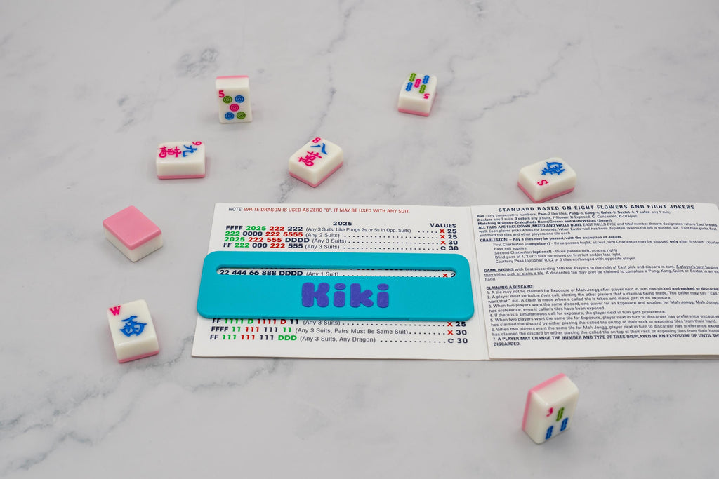 Personalized Mahjong Line Finder, 3D Printed Card Reader for NMJL Card, Custom Name, Mah Jongg Accessory