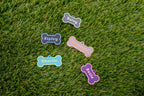 Personalized Dog Tag, Two Tone 3D Printed Pet ID Tag, Custom Name and Phone Number, Quiet Bone Tag for Dog or Cat Collar