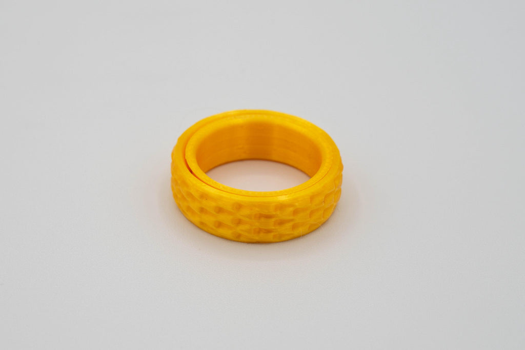 Fidget Ring - 3D Printed Spinner Ring - 16 Textures - 23 Colors - US Sizes 4 to 15 - The Pixie Print Shop