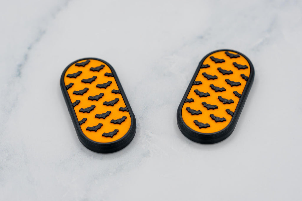 Halloween Fidget Slider, Orange Bat Magnetic Fidget Toy, Clicky or Silent, 3D Printed Spooky Desk Toy, Boo Basket Filler
