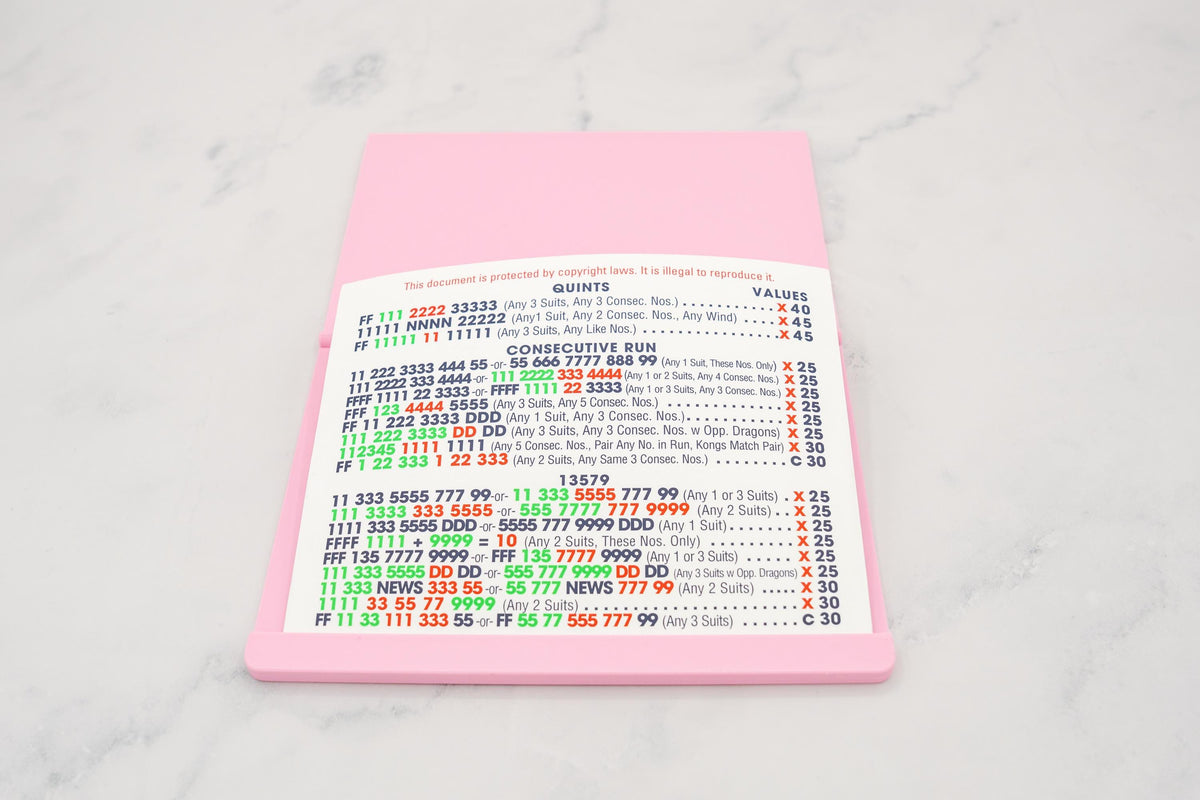 Personalized Mahjong Card Holder, Under Mat Hinged Stand, 3D Printed 45 Degree NMJL Card Rack, Custom Name