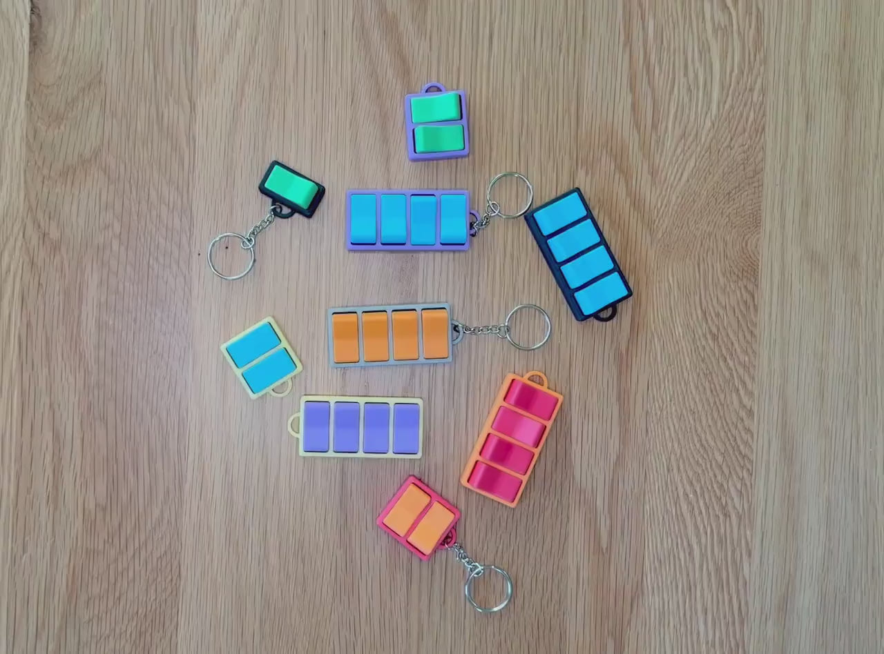 Print timelapse: Fidget Clicker Keychain 3-Pack